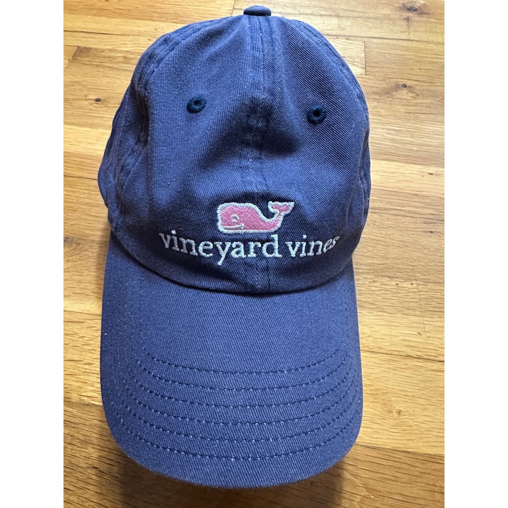 Vineyard Vines Navy Blue Whale Logo Adjustable Baseball Cap Hat‎ Womens
